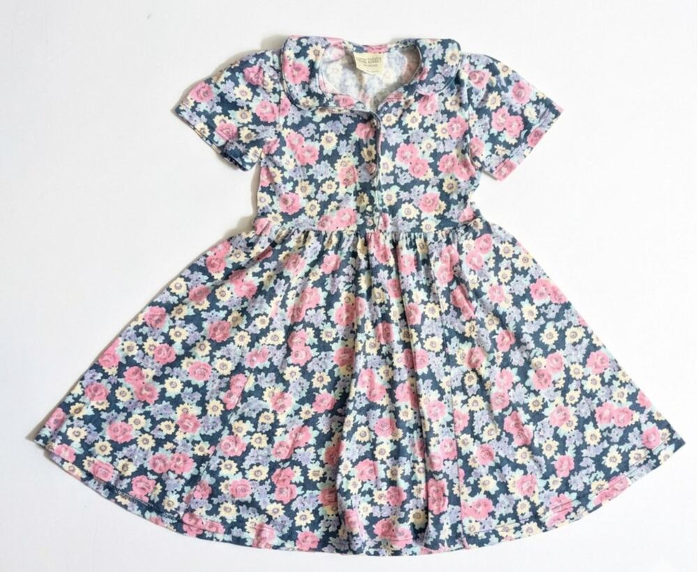 Vintage Laura Ashley Mother & Child Girls Floral Dress | 5-6 Y | 100% Cotton